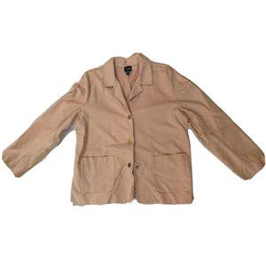 Eileen Fisher  Blazer jacket Pink Button Front Womens Size large